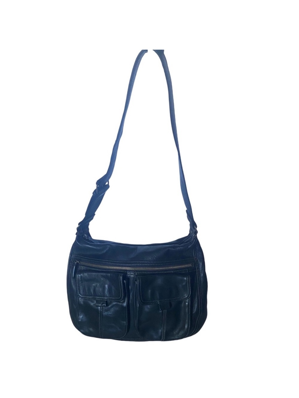 Fossil black leather shoulder bag